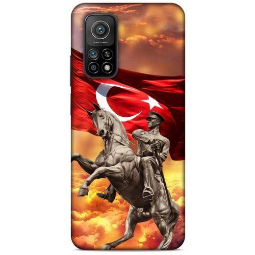 Xiaomi Mi 10T 5G Kılıf Atatürk (47) Crystal Flex Kılıf Kızıl Bulut