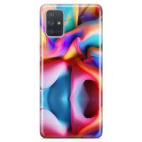 Samsung Galaxy A71 Kılıf Silikon Boya Arka Kapak Koruma Desenli Full Koruyucu