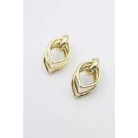 Metal Halka Küpe - Altın