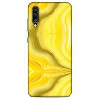 Mermer Desenli (11) Tema Tam Koruma Sarı Samsung Galaxy A70 Kılıf