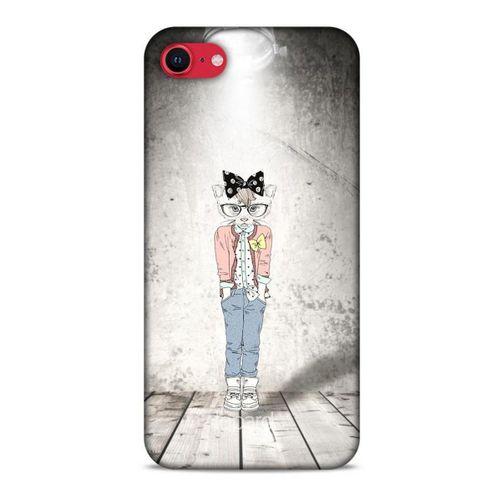 Apple iPhone SE 2020 Kılıf FunnyMaX (39) Liquid Crystal Kılıf Açık Gri Kedl