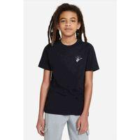 Gitar Notalar Göğüs Baskılı Unisex Çocuk Siyah T-shirt