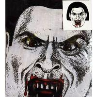 Yüze Yapışan Kafaya Tam Geçmelı Streç Kanlı Vampır Maske