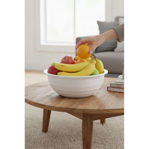 2,5 Lt Beyaz Akrilik Servis Kasesi & Karıştırma Kabı