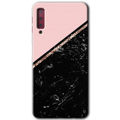 Galaxy A7 2018 Kılıf HD Desen Baskılı Arka Kapak - Yarım Mermer