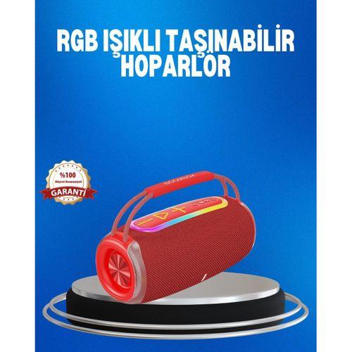 Rgb Led Işıklı 20w Taşınabilir Hoparlör Bluetooth 5 3 + Type-c Şarj