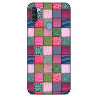 Samsung Galaxy A11 Kılıf Patchwork (35) Fit Design Kılıf Toz Pembe Lacivert