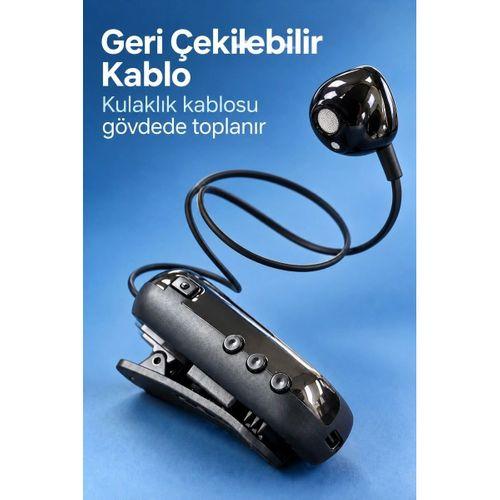 Sesli Bildirim Destekli Makaralı Bluetooth Kulaklık