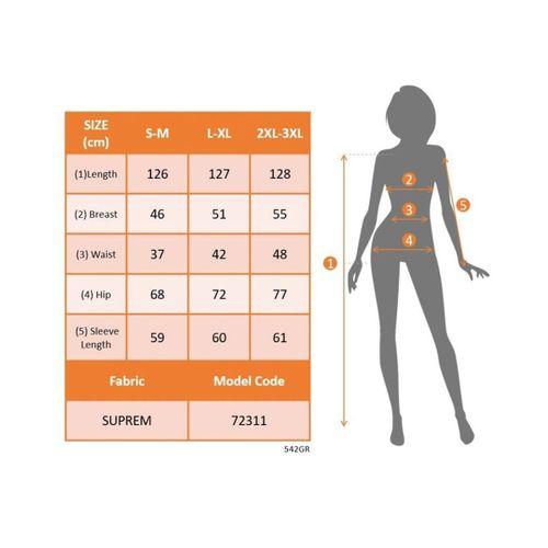 Kadın Uzun Kollu Hakim Yakalı Düğmeli Kemersiz Desenli Maxi Süprem Elbise