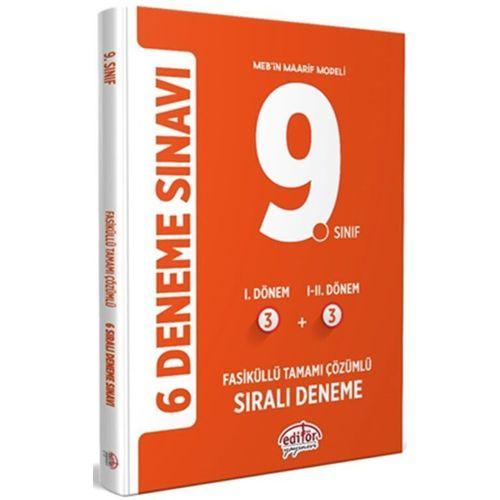 9. Sınıf 6 Deneme Sınavı Tamamı Çözümlü Editör Yayınları