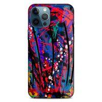 Lopard Apple iPhone 12 Pro Max Uyumlu Kılıf Soyut Sanat (46) Desenli Core Armor Kılıf