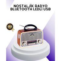 Nostalji Bluetooth Radyo Fm Am Sw Ahşap Eskitme Tasarım