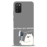 Samsung Galaxy A02S Kılıf HD Baskılı Kılıf - Baltamın Ucu Keskindir + Tam Ekran Koruyucu