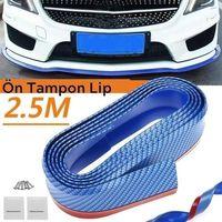 Mavi 2,5 Metre Araba Oto Ön Tampon Koruyucu Kauçuk Pratik Tampon Şerit Bant Döşeme Kiti