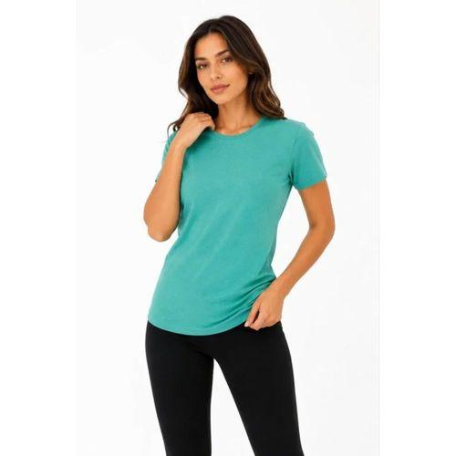 Basic Tişört Bisiklet Yaka Kısa Kol Günlük Yazlık Slim Fit T-Shirt - Su Yeşili