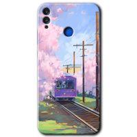 Honor 8c Kılıf HD Desen Baskılı Arka Kapak - Rails Paint + Kırılmaz Cam