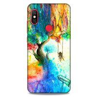 Xiaomi Redmi Note 6 Pro Kılıf Depresyon (15) Antişok Kılıf Yeşil Kahve