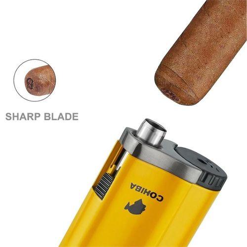 Cohiba CCM0628 4 Jet Torch Puro Çakmağı Sarı