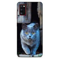 Lopard Samsung Galaxy A41 Uyumlu Kılıf Kediler (48) Bumper Kılıf Duman