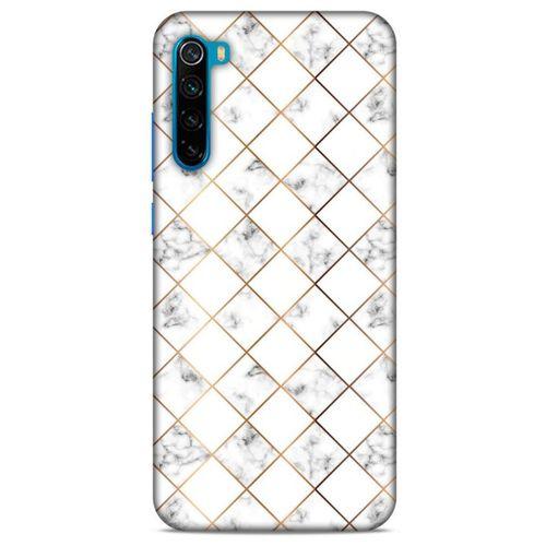 Mermer Desenli (1) Tema Kılıfı Beyaz Xiaomi Redmi Note 8T Kılıf