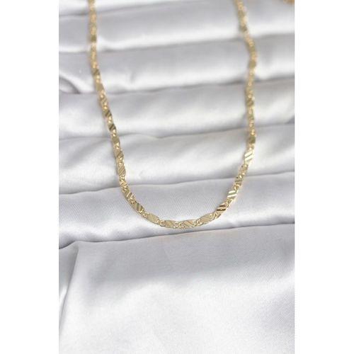 CM 14K Gold Renk Çizgi Lazer Model 60 cm Kadın Kolye