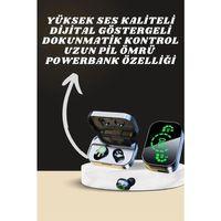 7 Kordonlu Akıllı Saat Ve Aynalı Bluetooth Kulaklık Powerbank Dijital Göstergeli