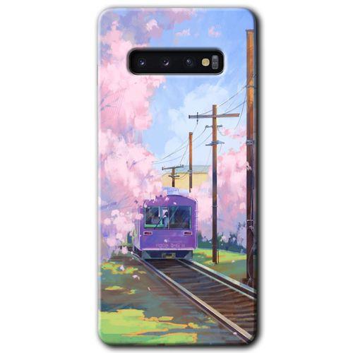 Potkal Hediye Fabrikası Samsung Galaxy S10 Kılıf HD Desen Baskılı Arka Kapak - Rails Paint