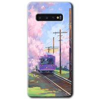 Potkal Hediye Fabrikası Samsung Galaxy S10 Kılıf HD Desen Baskılı Arka Kapak - Rails Paint