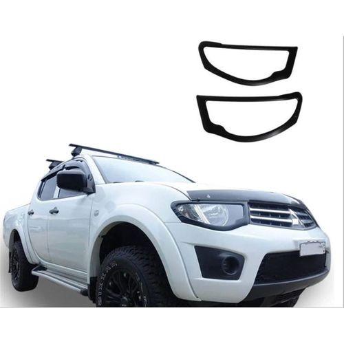 Mitsubishi L200 Uyumlu 2008-2011 Far Çerçeve Kaplama Siyah