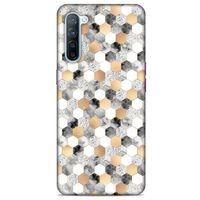 Mermer Desenli (50) Tema Shockproof Kılıf Koyu Gri Oppo Reno 3 Kılıf