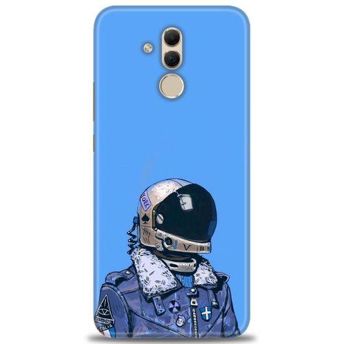 Huawei Mate 20 Lite Kılıf HD Baskılı Kılıf - Mavi Astronot + Tam Ekran Koruyucu