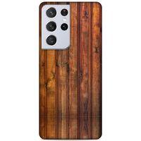 Lopard Samsung Galaxy S21 Ultra Uyumlu Kılıf Wood'X (10) Full Koruma Kılıfı Desenli