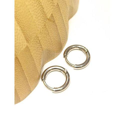 Monalisa Home Gümüş Renk 10mm Çap 1mm Kalınlık Halka Unisex Çelik Küpe