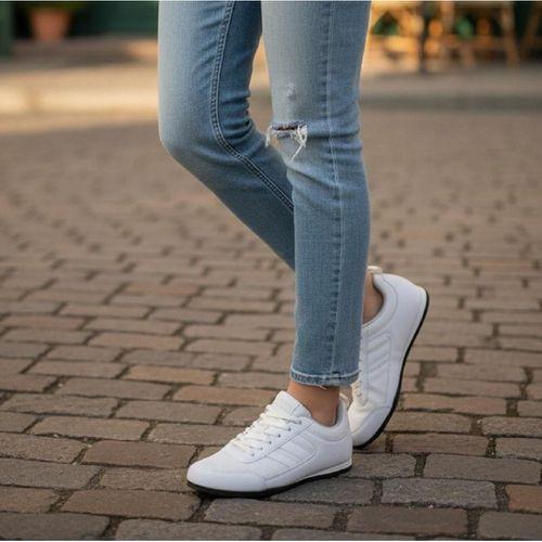 Bestof 124 tx Beyaz İnce Taban Erkek Spor Ayakkabı