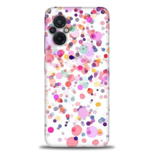 Xiaomi Poco M5 Kılıf HD Baskılı Kılıf - Renkli Benekler + Tam Ekran Koruyucu