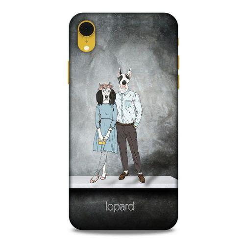 Apple iPhone XR Kılıf FunnyMaX (46) Core Armor Kılıf Antrasit Köpek