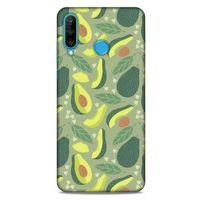 Frutix Avokado 03 Huawei P30 Lite Kılıf Desenli Silikon