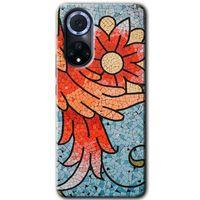 Huawei Nova 9 Kılıf HD Desen Baskılı Arka Kapak - Mozaik Çiçek + Kırılmaz Cam