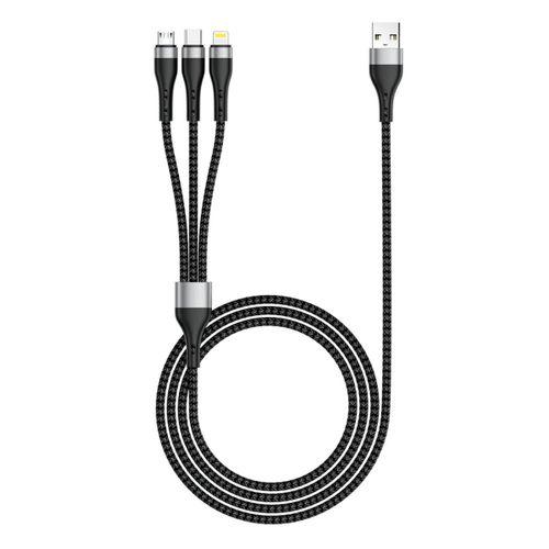 Zore ZR-43 3in1 USB-A to Lightning – Type-C – Micro Şarj ve Data Kablosu 20W 1.5M