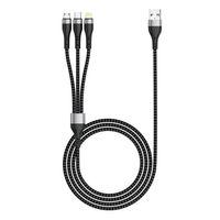 Zore ZR-43 3in1 USB-A to Lightning – Type-C – Micro Şarj ve Data Kablosu 20W 1.5M