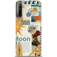 Realme 6i Kılıf HD Baskılı Kılıf - Moon + Tam Ekran Koruyucu