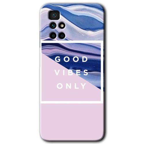 Xiaomi Redmi 10 Kılıf HD Desen Baskılı Arka Kapak + Temperli Cam - Good Vibes