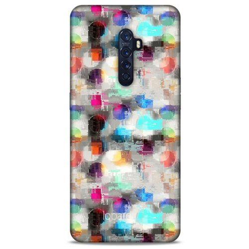 Oppo Reno 2 Kılıf Pastel Renkler (8) Baskılı Kılıf Turkuaz Beyaz