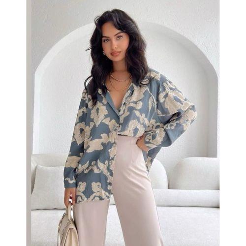 3900 Oversize Uzun Basic Gömlek - V. Antrasit