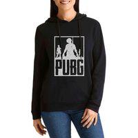 Pubg 3 Adam Team Baskılı Siyah Kadın Kapşonlu Sweatshirt