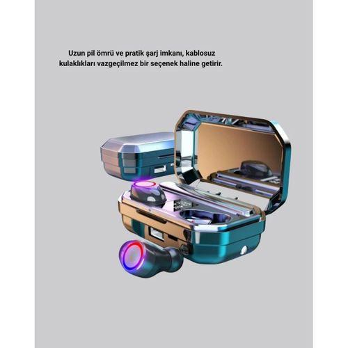 Şarj Kutulu Kablosuz Kulaklık Ergonomik Spor Seyahat Uyumlu Uzun Kullanım