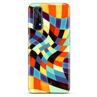 Oppo Realme 7 Kılıf Pastel Renkler (28) Arka Kapak Karışık Renkli