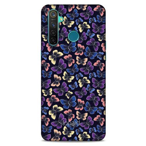 Oppo Realme 5 Pro Kılıf Kelebek Etkisi (20) Koruyucu Kılıf Fuşya Mavi