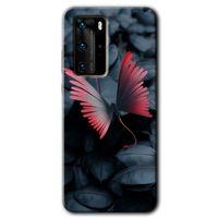 Huawei P40 Pro Kılıf HD Desen Baskılı Arka Kapak - Dark Butterfly