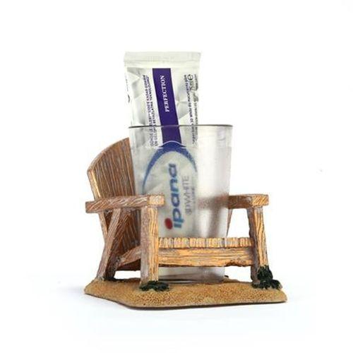 2 Adet Diş Fırçalık Ve Macunluk Sandalye Poliresin 13X11X10Cm 200Ml Banyo Seti